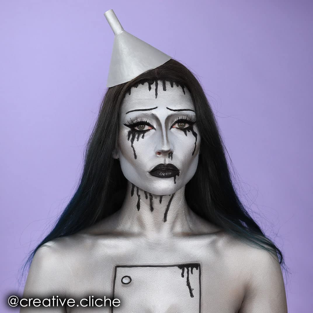 Mehron Makeup CreamBlend Stick | Face Paint, Body Paint, & Foundation Cream Makeup | Perfect for Halloween .75 oz (21 g) (Silver)