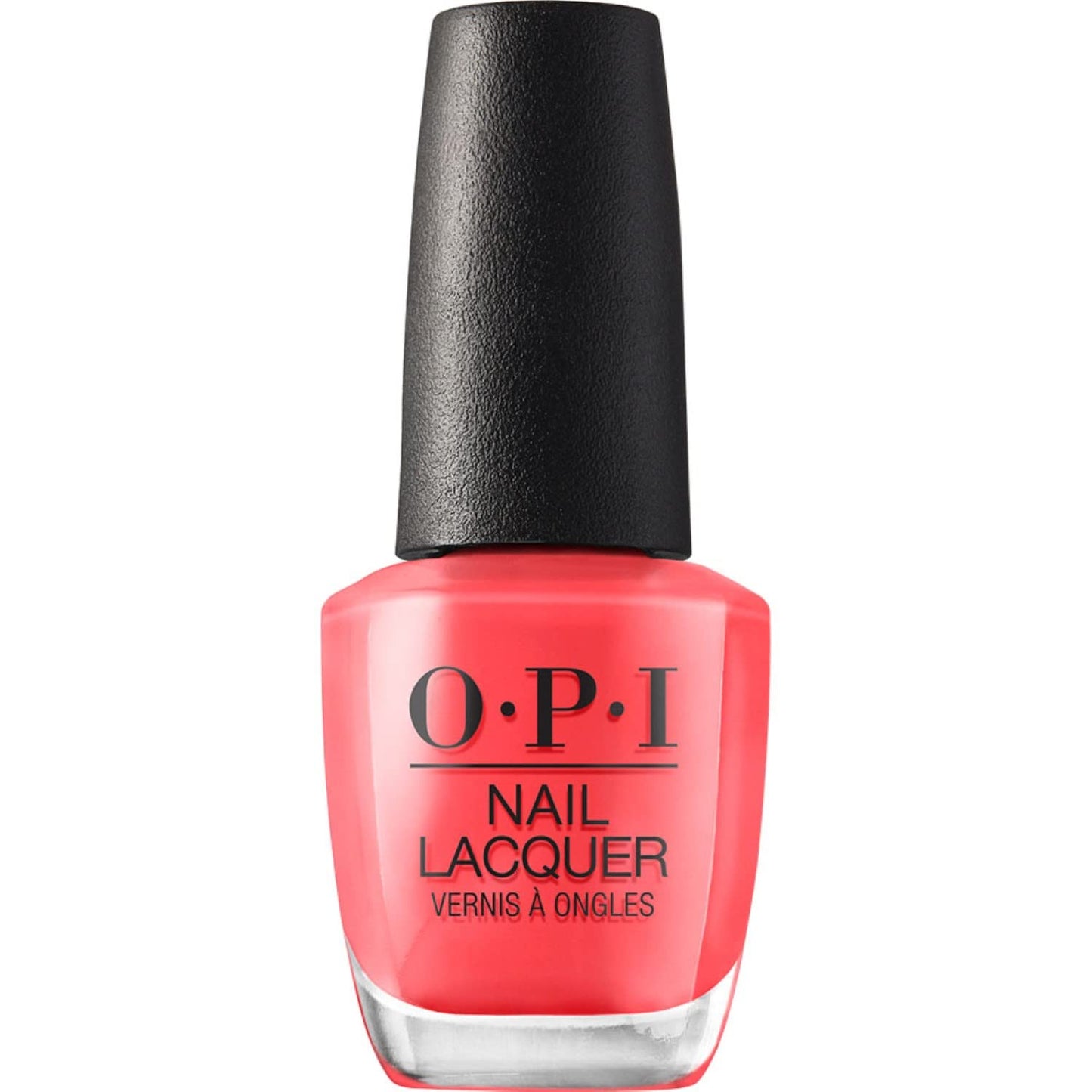 OPI Nail Lacquer I Eat Mainely Lobster | Opaque Bright Orange Crème Chip Resistant Nail Polish | Fast Drying, Streak Free