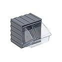 Quantum QTB406 Clear 2-7/8-Inch by 3-3/4-Inch by 4-Inch Tip Out Bin System, Gray, Case of 6
