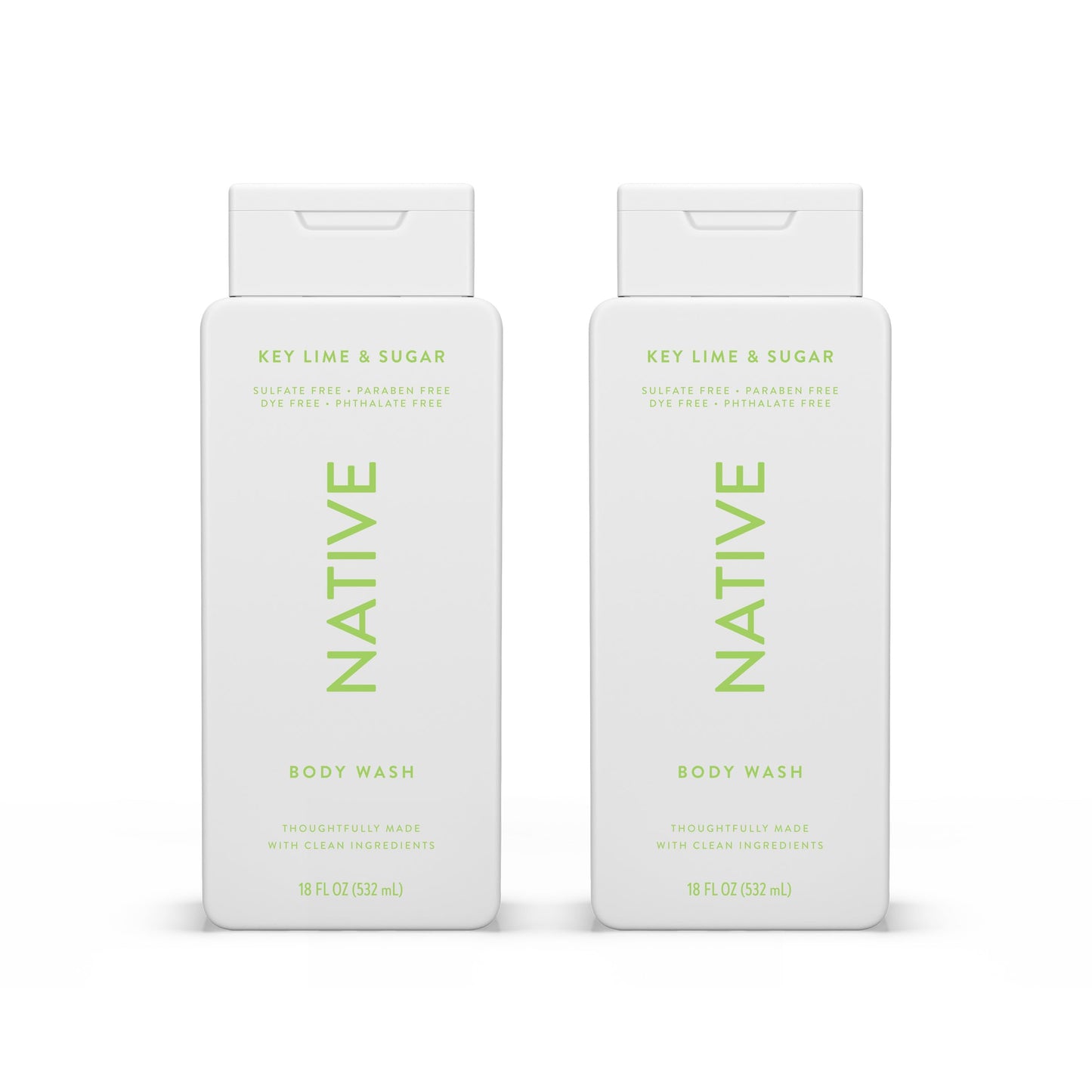 Native Body Wash Contains Naturally Derived Ingredients | For Women & Men, Sulfate, Paraben, & Dye Free Leaving Skin Soft and Hydrating | Key Lime Beauty & Personal Care Native