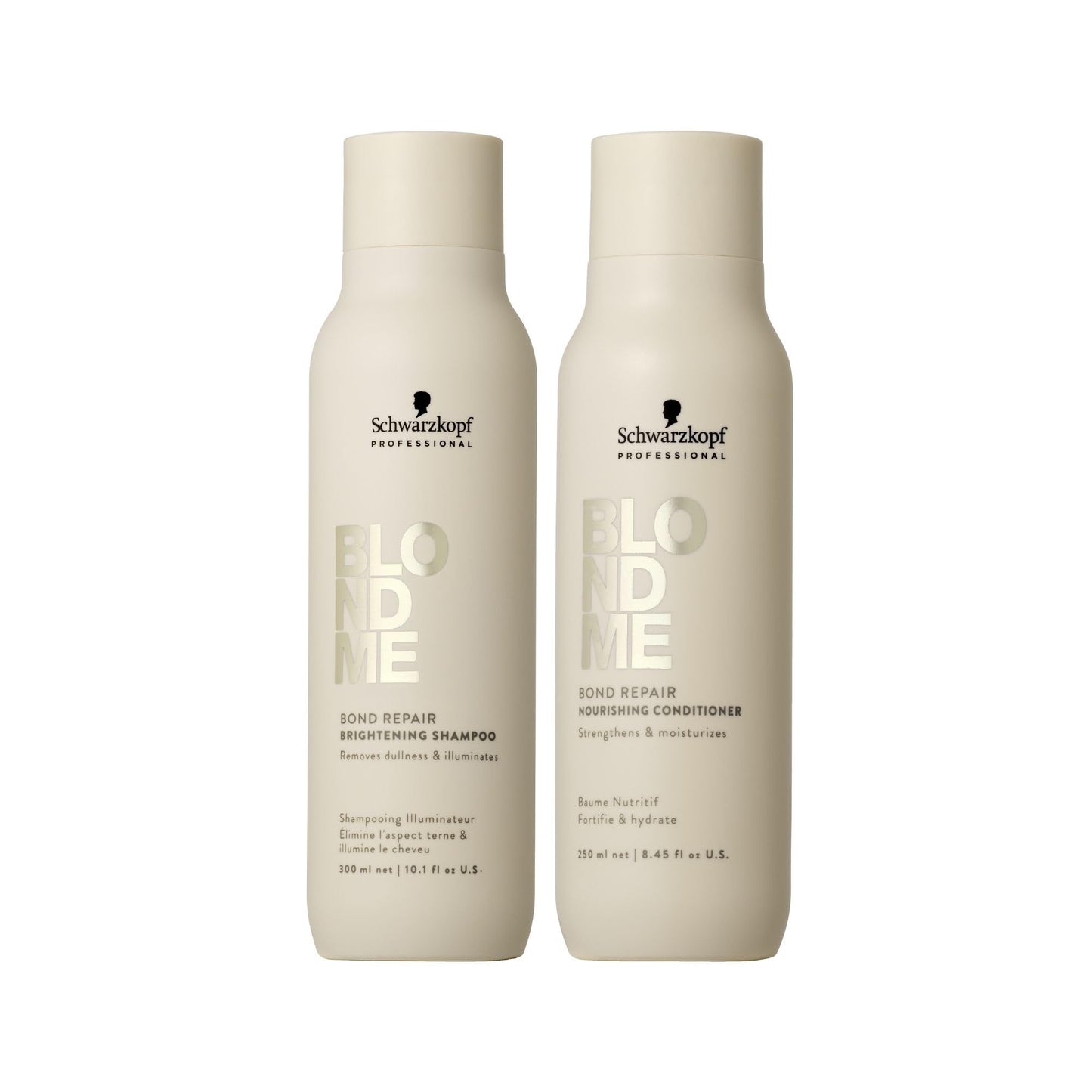 BLONDME Bond Repair Brightening Shampoo & Nourishing Conditioner Bundle | Gently Cleanses, Brightens & Detangles for Radiant, Stronger Blonde Hair