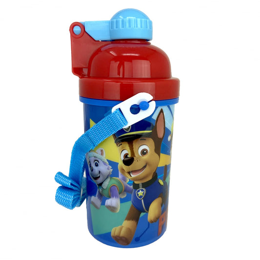 Paw Patrol Friends Carrying Strap One Touch Water Bottles with Reusable Built in Straw - Safe Approved BPA free, Easy to Clean, Perfect Gifts…