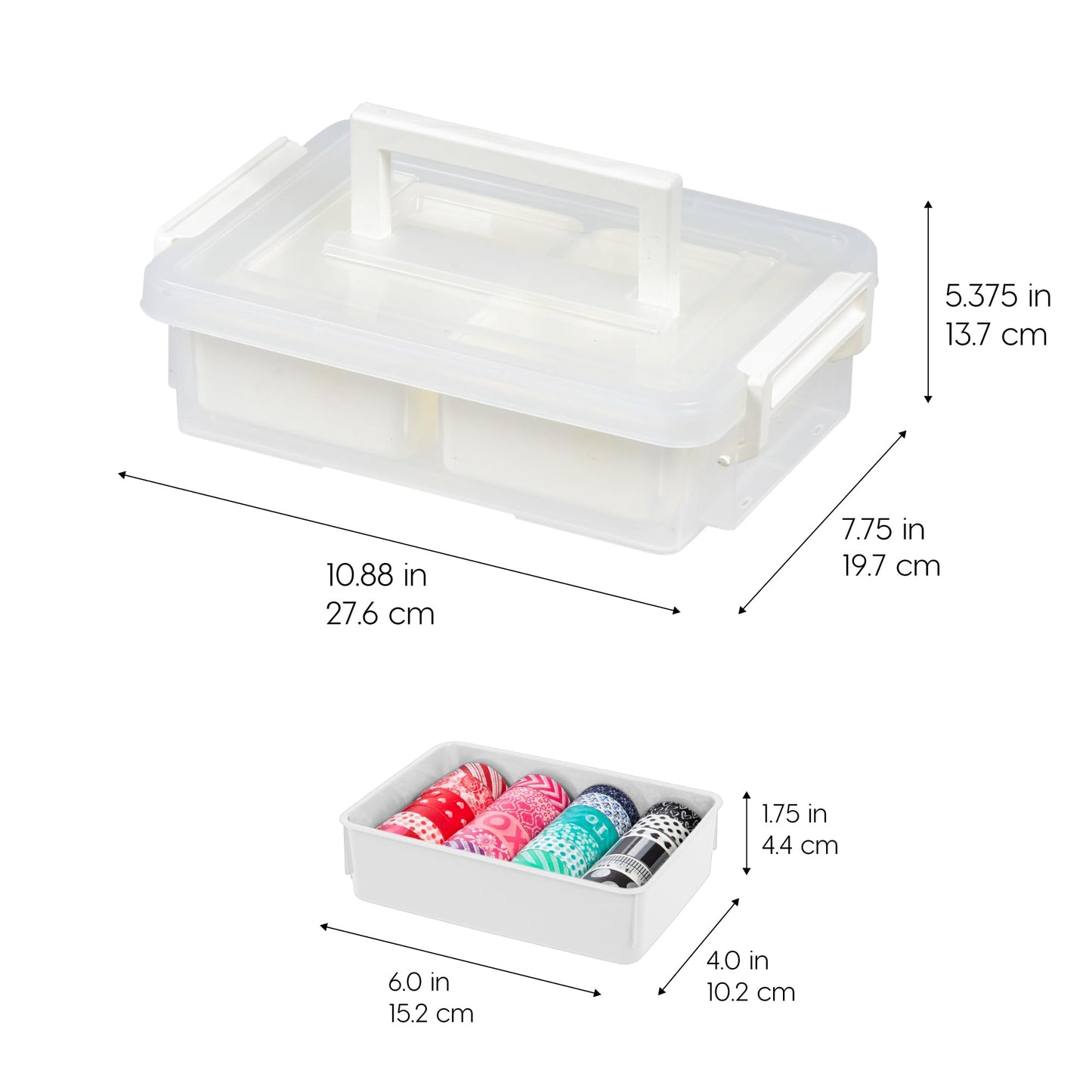 IRIS USA 1 Qt. Plastic Storage Bins with Lids, 2 Pack, Craft Storage Container, Sensory Bin, Organizing Containers for Home, Office & Art Supplies…