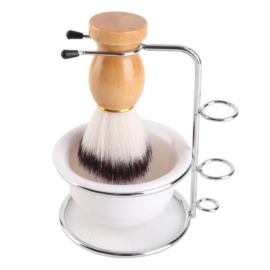 ZJchao Shaving Brush, Shaving Brush Kit with 1 Soap Bowl and 1 Holder Men Kit Holder Stand Soap Bowl Set Brushes For Men For Beauty and Personal Care ZJchao