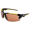 Maxx Wizard Golf Sports Sunglasses TR90 Black & Yellow Frame w/HD Amber Lenses