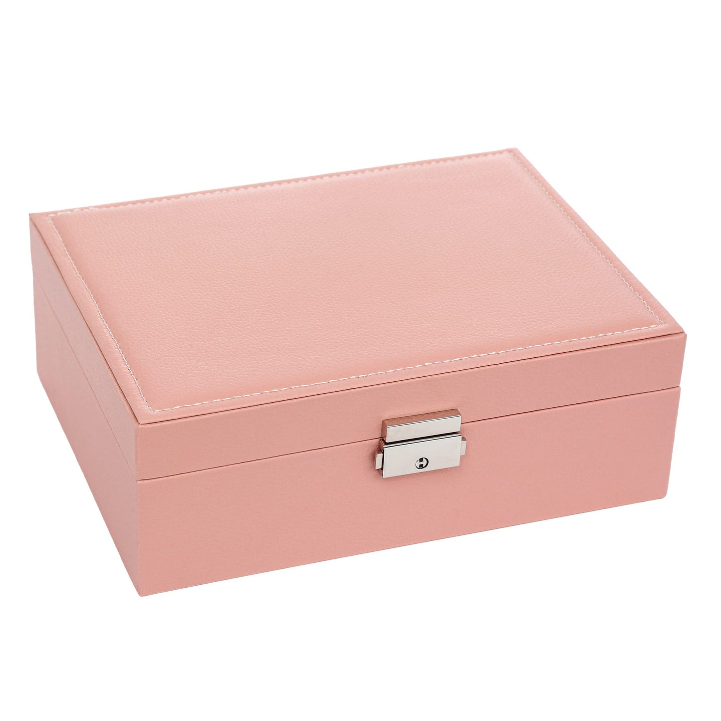 ZUZOOQ Jewelry Organizer Box for Women Girls, 2 Layers Large Storage Case, PU Leather Display Holder for Earrings Rings Necklace Bracelets, Children…