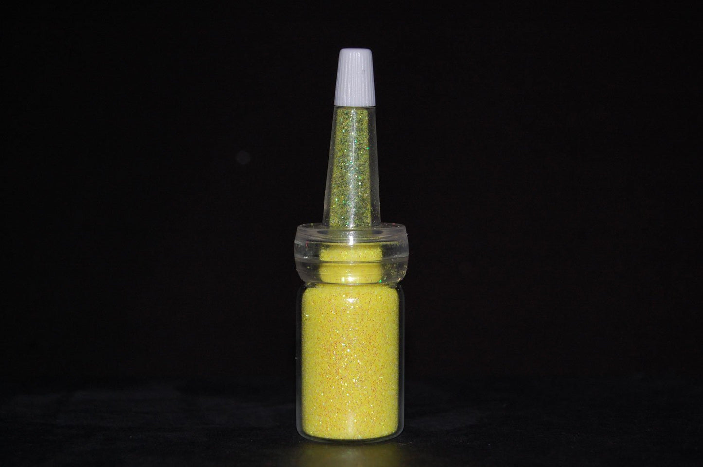 UV Blacklight Reactive Cosmetic Face & Body Glitter Powder (10 Gram Jars) (UV Lemon Yellow)