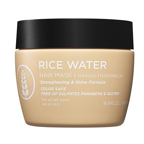 Luseta Rice Water Hair Mask Strengthening & Nourishing Revitalizes Shine for All Hair Types Hydrating & Frizz Control for Women and Men 16.9oz