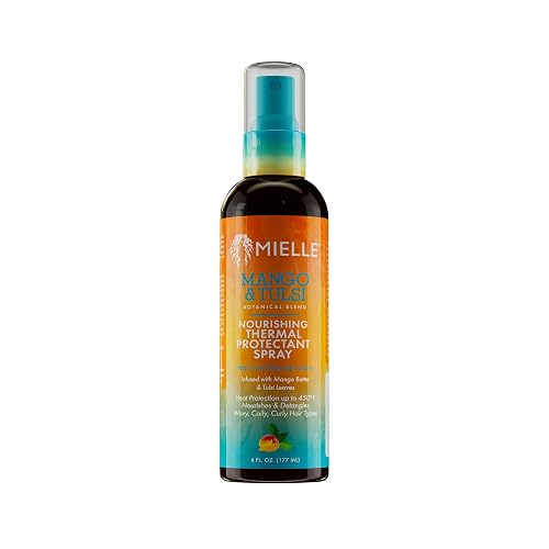 Mielle Organics Nourishing Thermal Heat Protectant Spray - Heat Protection Spray for Hair to Detangle, Nourish & Protect - Shields Hair from Blow Outs