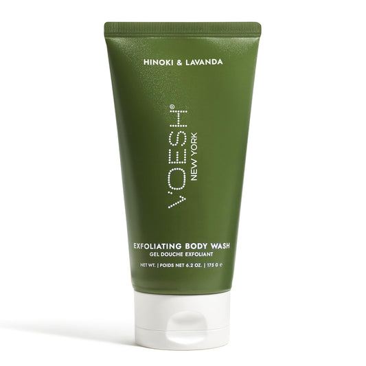 VOESH Sugar Scrub & Exfoliating Body Wash with Plant-Derived AHAs & Vegan Probiotics, K-Beauty Korean Skincare (Hinoki & Lavanda) Beauty & Personal Care VOESH