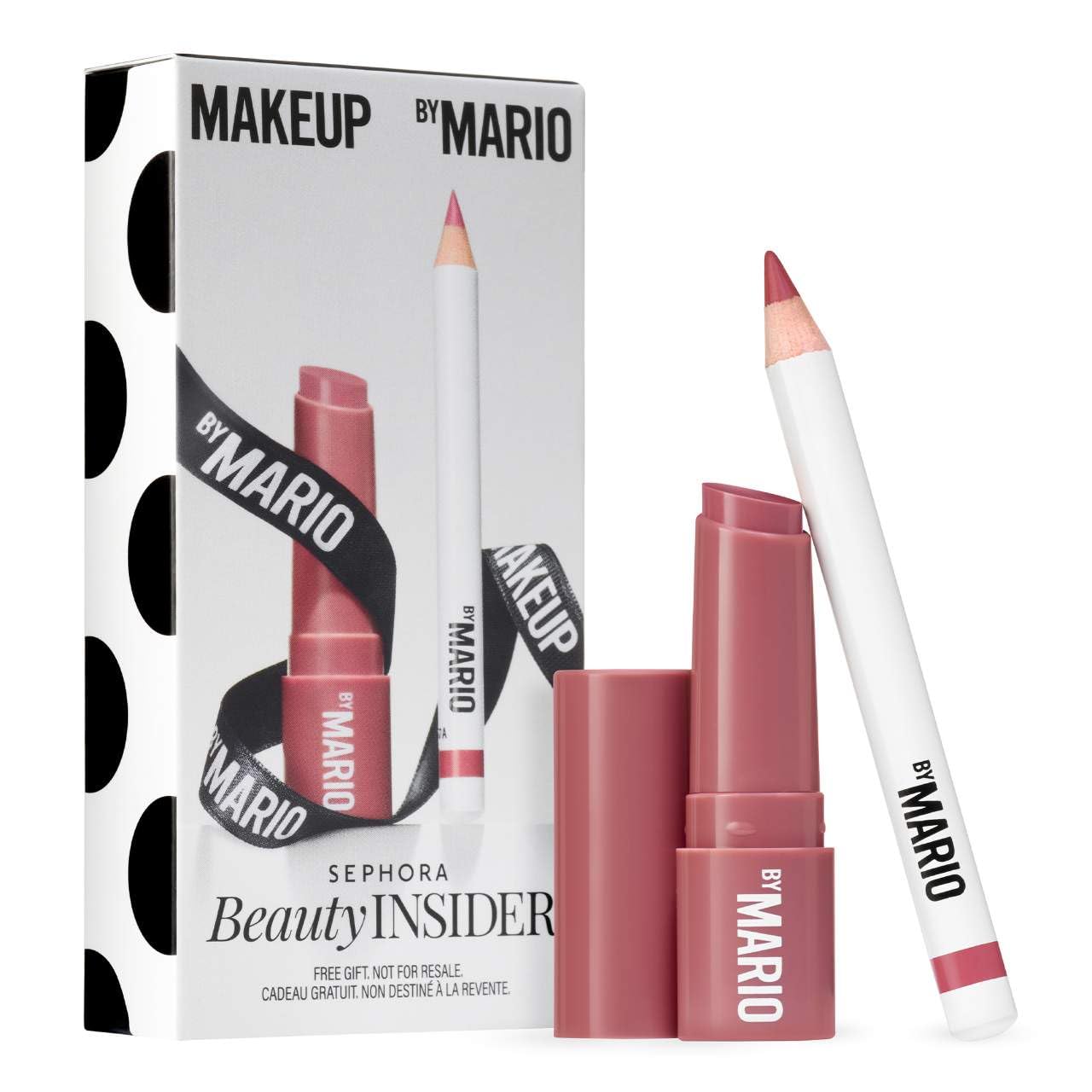MAKEUP BY MARIO Rosewood Glow Lip Kit - Mini MoistureGlow Plumping Lip Serum & Ultra Suede Sculpting Lip Pencil, Rich Mauve - Hydrating Plumping Lip