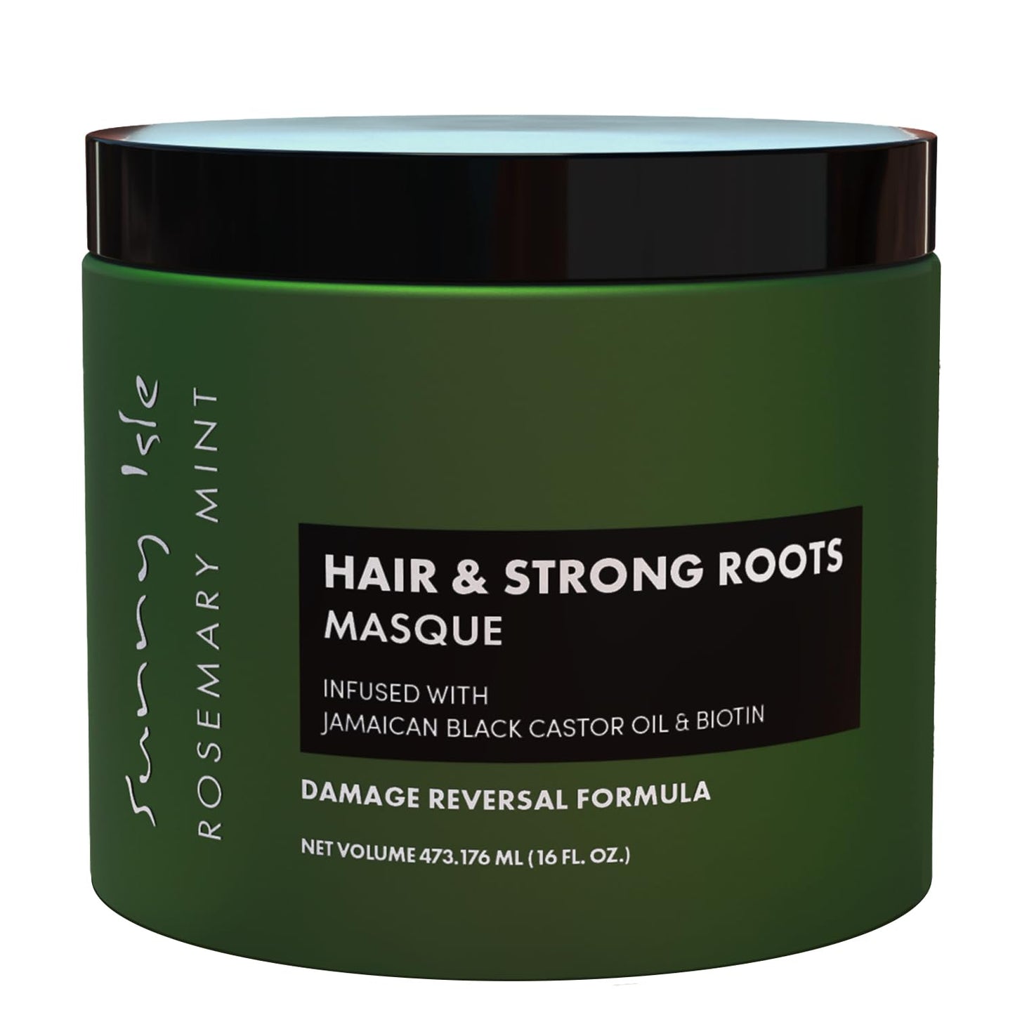 Sunny Isle Rosemary Mint Hair and Strong Roots Masque 16oz | Infused with Biotin and Jamaican Black Castor Oil | Double Growth Formula