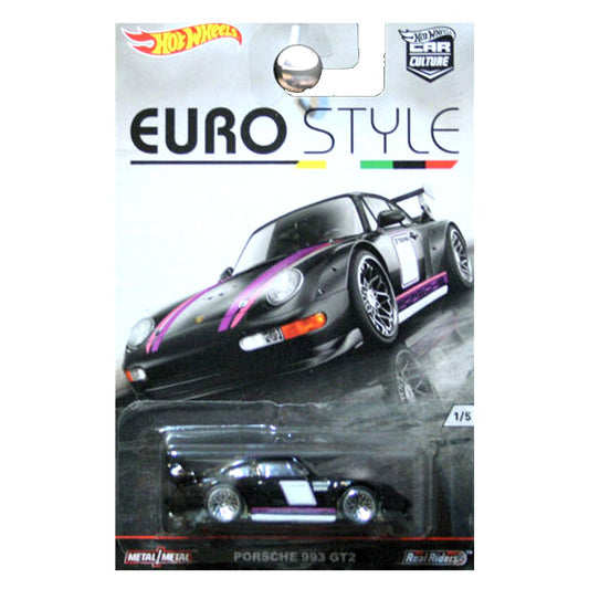 Hot Wheels Car Culture Euro Style Porsche 993 GT2 in Black