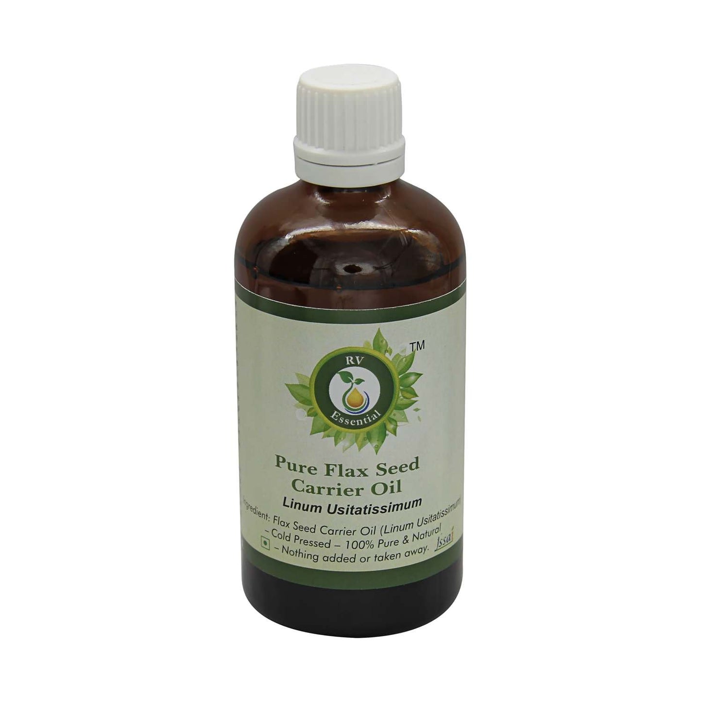 R V Essential Pure Flax Seed Carrier Oil 15ml (0.507oz)- Linum Usitatissimum (100% Pure and Natural Cold Pressed) Beauty and Personal Care R V Essential