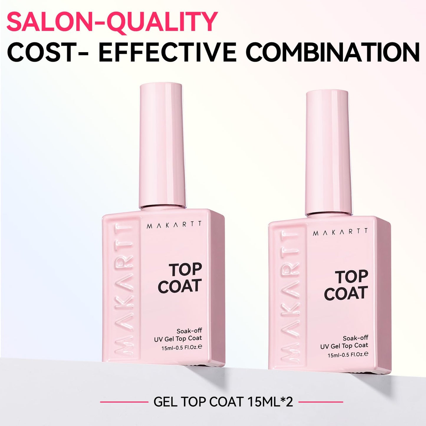 Makartt Gel Top Coat: 2 PCS 15ml No Wipe Top Coat Gel Nail Polish Upgrade Diamond-Shine Long-Lasting Clear Gel Polish Soak Off UV LED Lamp Needed Home Beauty and Personal Care Makartt