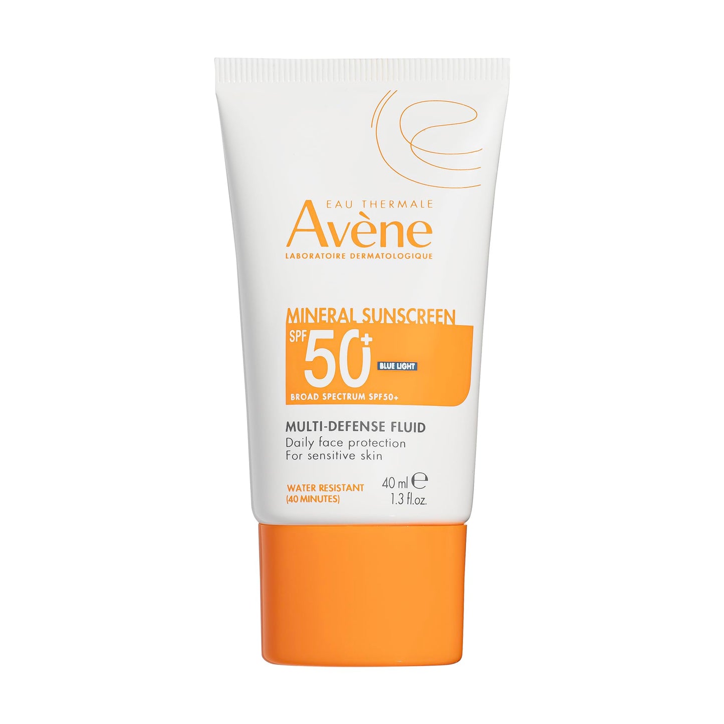 Avène Mineral Sunscreen Multi-Defense Fluid SPF 50+, Clean Formula Sunscreen for Sensitive Skin, Sheer, Water Resistant, Non-Whitening, Antioxidant