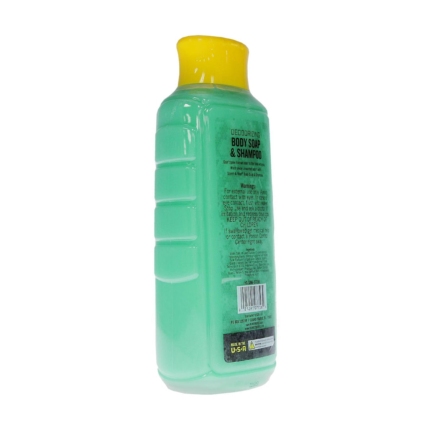 Hunters Specialties Scent-A-Way MAX Liquid Body Soap & Shampoo - Odorless Green Soap Scent Eliminator for Hunters, Trappers, Anglers, and Campers - 24