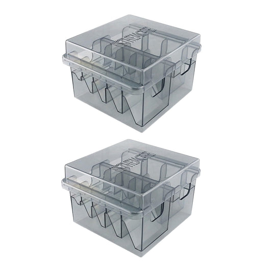 ORCOW 2X Grid Base Storage Box Compatible with 8Pcs Hair Clipper Trimmer Limit Comb Guide Comb Barber Tool Compatible with Wahl Guide Combs Beauty and Personal Care OrcoW