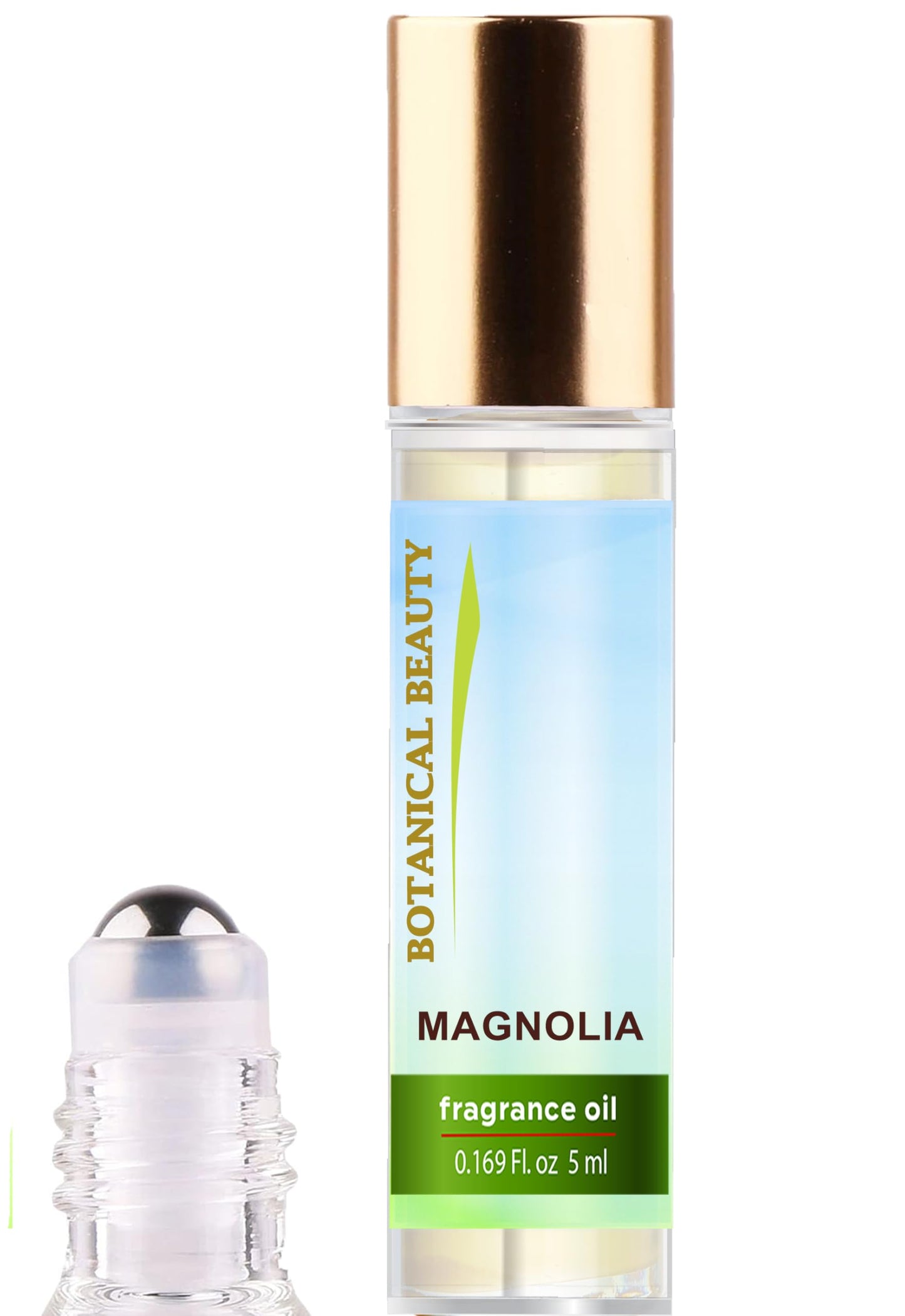 Botanical Beauty MAGNOLIA FRAGRANCE OIL ROLL-ON 0.169 Fl Oz 5 ml Rollerball Perfume, Long Lasting an luxury scent of blend of Jasmine, Rose