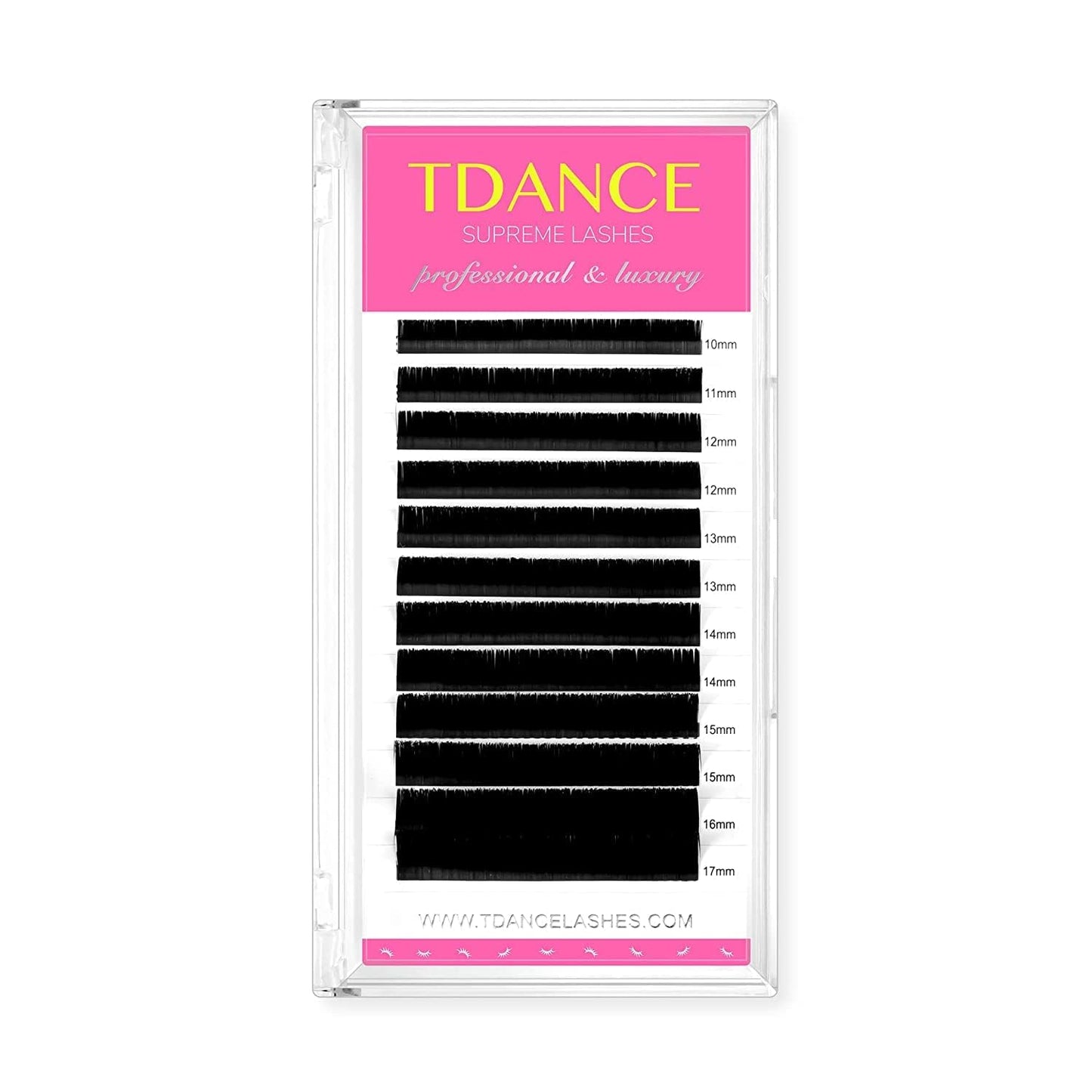 TDANCE Lash Extension Matte Black Eyelash Extension C CC D DD J B L Curl Volume & Classic Lash Extensions 0.03-0.18mm Thickness Professional Salon