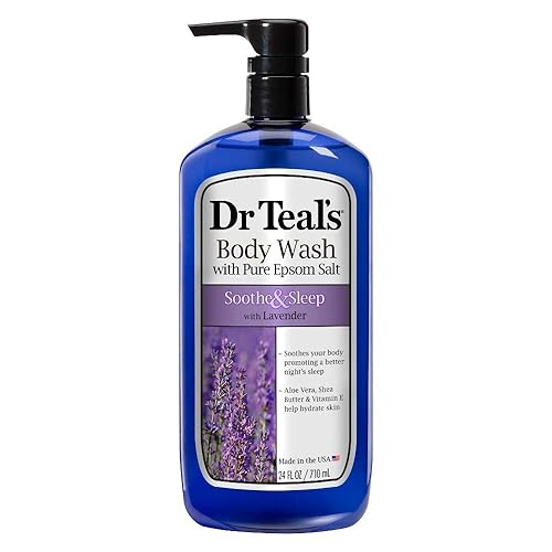 Dr Teal's Pure Epsom Salt Body Wash Soother & Moisturize With Lavender 24 oz (Pack of 5)
