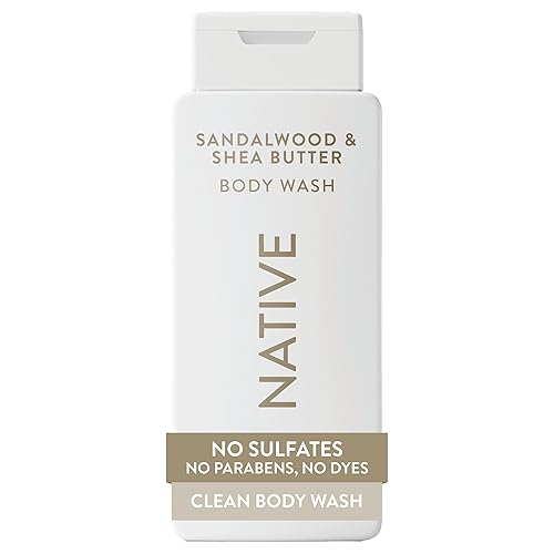 Native Body Wash Contains Naturally Derived Ingredients | For Women & Men, Sulfate, Paraben, & Dye Free Leaving Skin Soft and Hydrating | Sandalwood