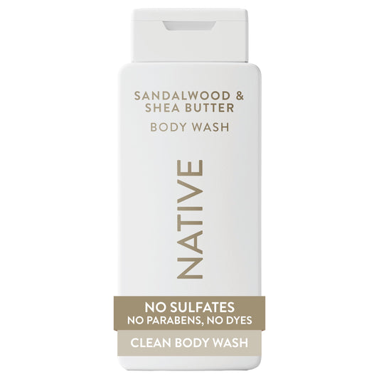 Native Body Wash Contains Naturally Derived Ingredients | For Women & Men, Sulfate, Paraben, & Dye Free Leaving Skin Soft and Hydrating | Sandalwood
