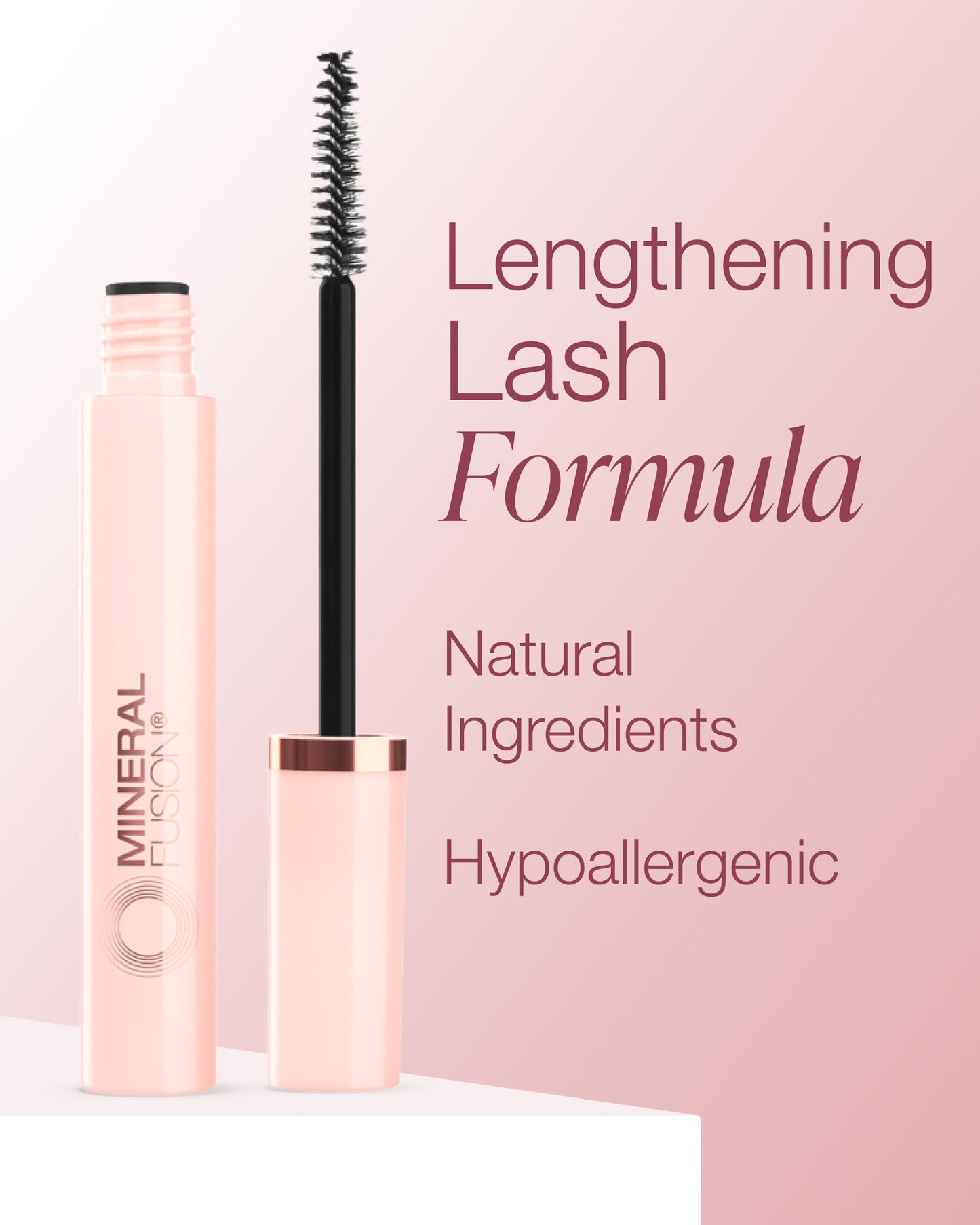 Mineral Fusion So High Extended Length Mascara (Black) - Lengthening Formula For Look of Long, Lush Lashes - Hypoallergenic With Kaolin Clay for Long