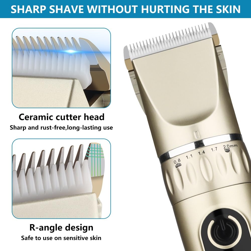 GLESVOWIO Hair Clipper Pro Professional Cordless Electric Clippers for Men(Black) Beauty and Personal Care GLESVOWIO