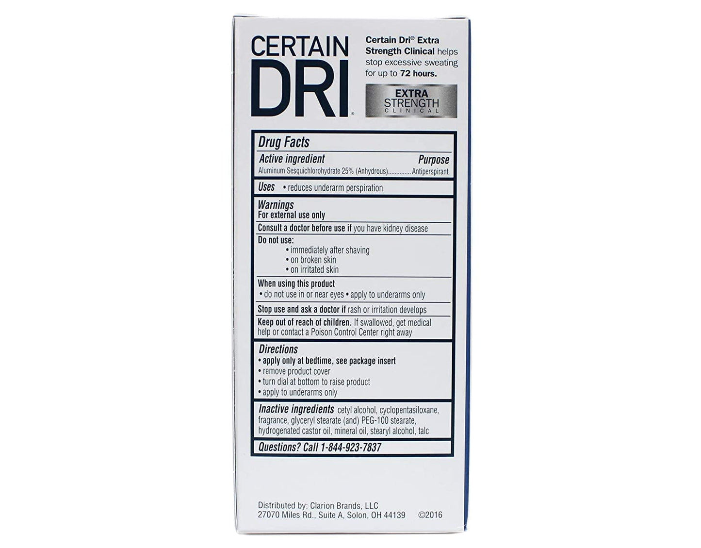 Certain Dri Extra Strength Clinical Solid Antiperspirant 1.7 oz - Pack of 5 Beauty and Personal Care Certain Dri