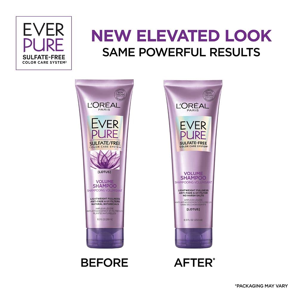 L'Oreal Ever Pure Volume Conditioner Lotus, 8.5 Fl Oz (Pack of 2)