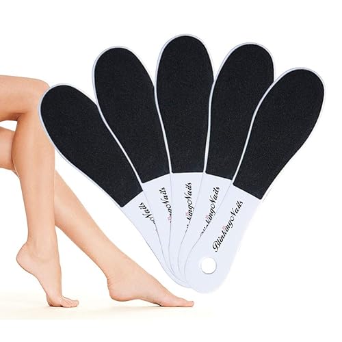 Foot File, Foot Callus Remover Professional Sandpaper Pedicure Tools Double Sided Foot Rasp File Depilation with Plastic Handle, Foot File for Dead