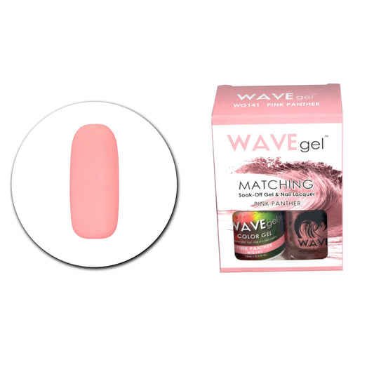 WAVEGEL Soak-0ff Gel & Nail Lacquer Matching Duo Set - Pink Panther - W141-141 I 0.5 Oz Beauty & Personal Care WAVE gel