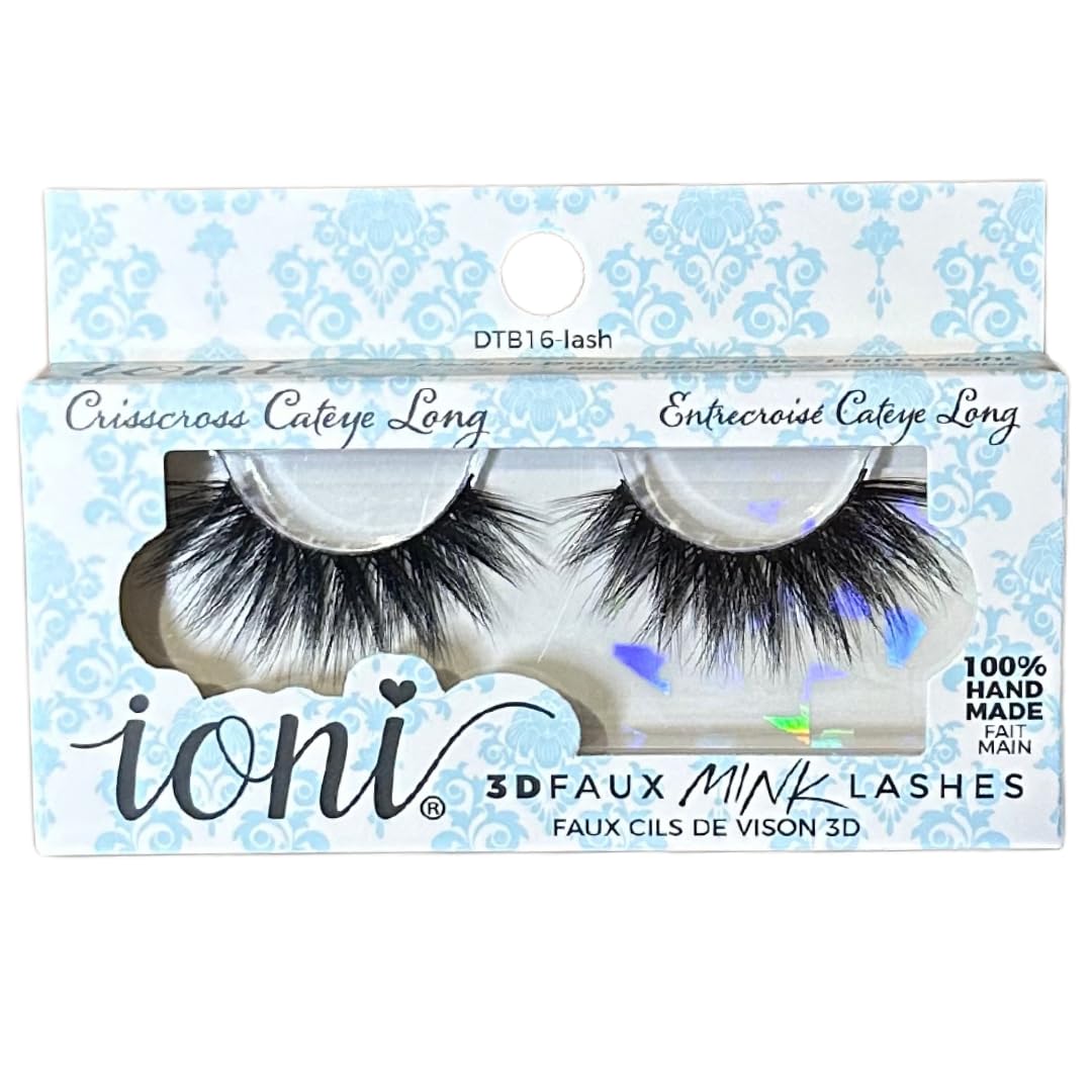 IONI 3D Faux Mink Lashes Crisscross Cateye Long (DTB16-Lash)