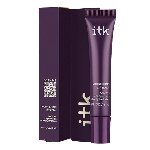 ITK Nourishing Lip Balm - Hydrate Dry, Chapped Lips with Shea Butter + Coconut Oil + Vitamin E - Moisturizes + Soothes Chapped Lips - Glossy