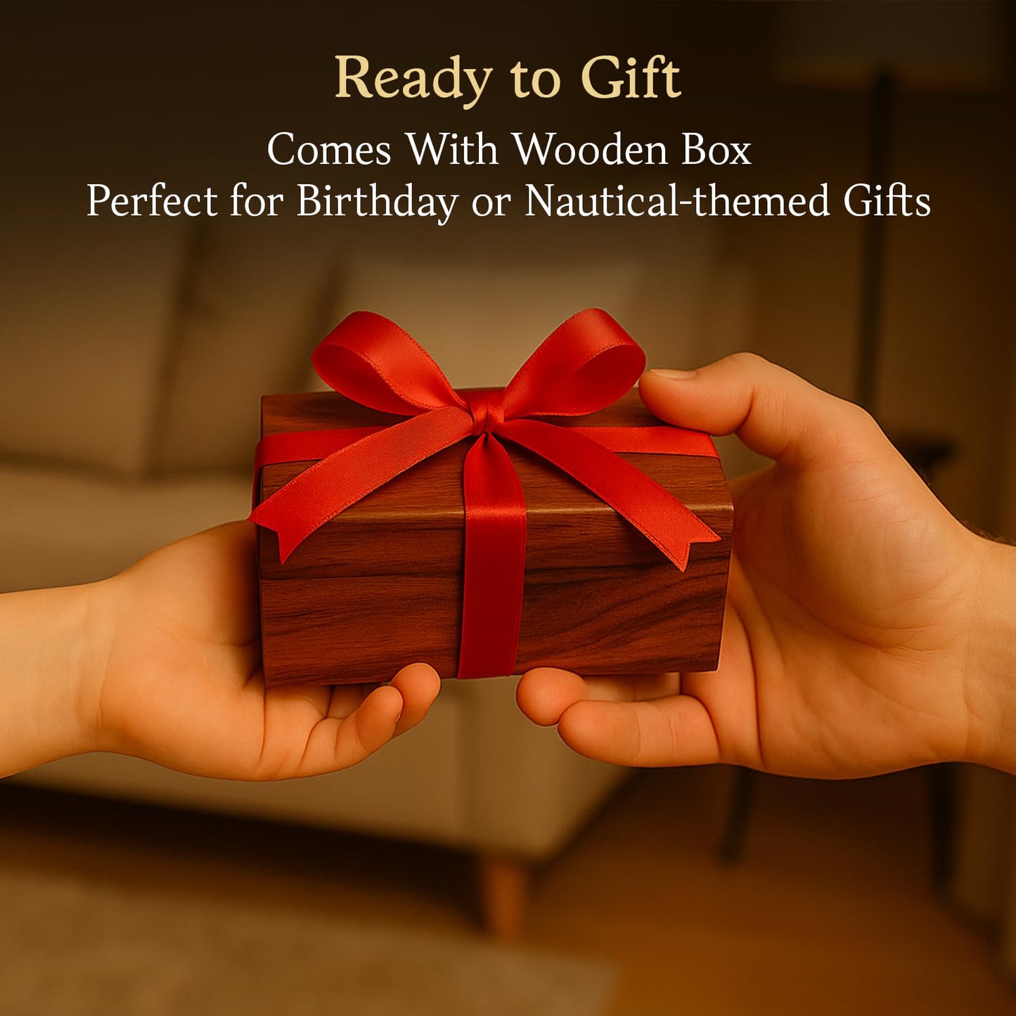 NauticalMart 6" Brass Telescope – Pirate Spyglass with Wooden Box, Nautical Collectible & Decorative Piece for Kids, Adults, Home or Office