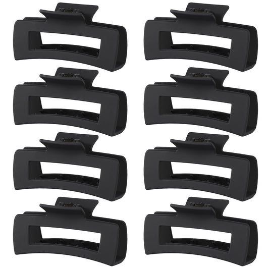4.1 Inch Large Hair Claw Clips 8 Pcs Rectangle Big Hair Clips for Thick Hair Nonslip Claw Acrylic Banana Jaw Clips Hair Accessories for Women Beauty and Personal Care CHANDAT Default Title