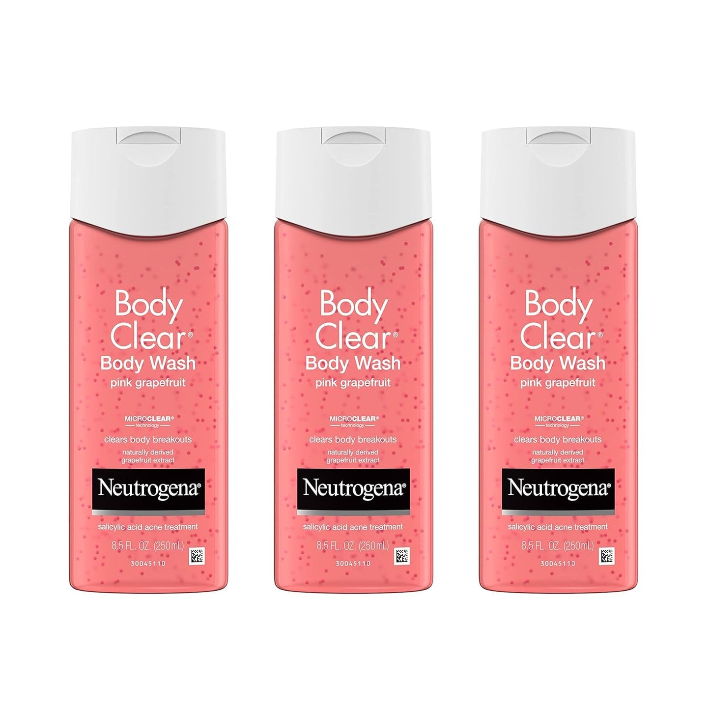 Neutrogena Body Clear Body Clear Body Wash, Pink Grapefruit 8.5 oz. (Pack of 3)