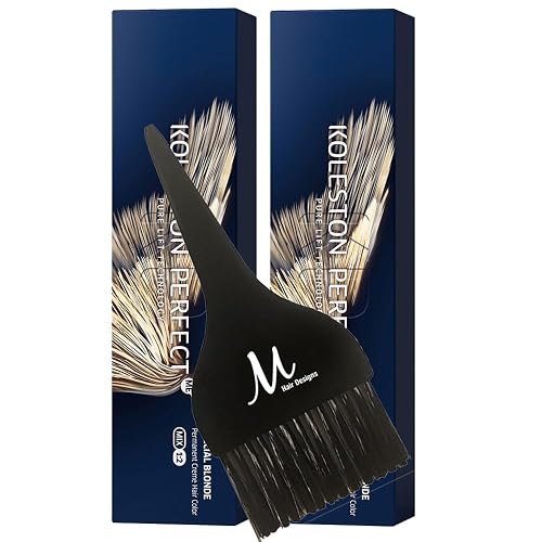 Koleston Perfect ME+ 12/61 Special Blonde/Violet Ash Permanent Hair Color Creme 2 Ounce (Pack of 2) With Tint Brush - Long-Lasting Gray Coverage - Use