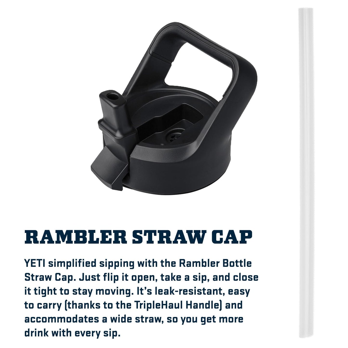 YETI Rambler Bottle Straw Cap, Fits 18/26/36/46/64 oz Bottles