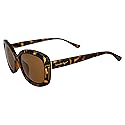 Islander Eyes Dominica Polarized Sunglasses for Women Light Tortoise Frame w/Brown Lens