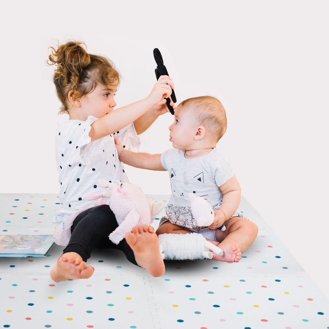 Soft Non-Toxic Baby Play Mat XXL – 9 PCS 24"x24" EVA Foam Interlocking Tiles, Colorful Puzzle Floor Mats for Kids, Nursery & Playroom