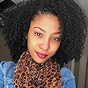 ZigZag Hair Afro Kinky Curly Clip In Human Hair Extensions Brazilian Virgin African American 4B 4C Natural Clip Ins For Black Women (14inch, 3B 3C)