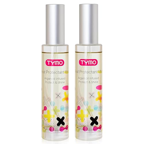 TYMO Heat Protectant for Hair with Argan Oil for Heated Styling Tools, Leave in Conditioner Spray to Smooth & Hydrate, Natural Pure Formulation