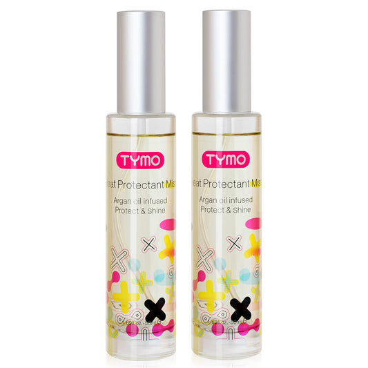 TYMO Heat Protectant for Hair with Argan Oil for Heated Styling Tools, Leave in Conditioner Spray to Smooth & Hydrate, Natural Pure Formulation