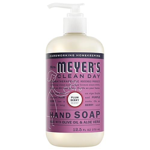 MRS. MEYER'S CLEAN DAY Hand Soap, Plum Berry Scent, 12.5 Fl Oz Bottle