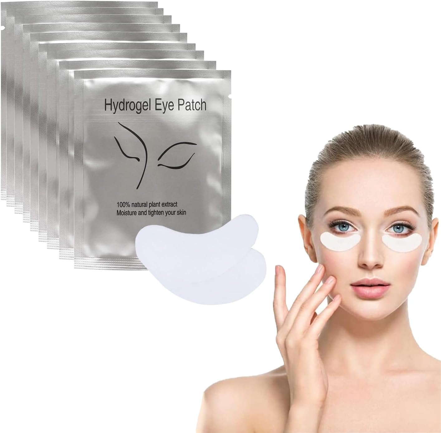 Chargenyang Eyelash Extension Gel Patches Kit Under Eye Gel Pads Eyelash Extension Pads Lint Free False Eyelash Lash Extension Makeup Eye Gel Patches
