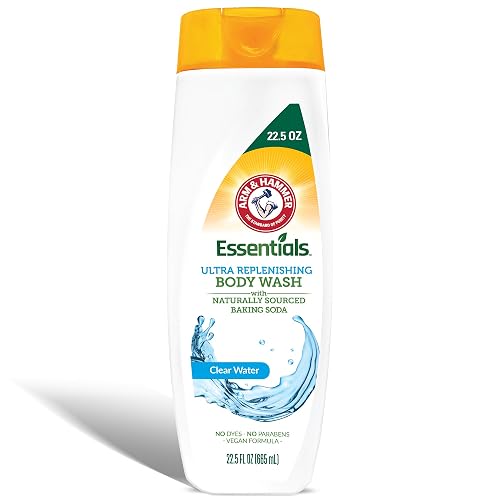 Essentials Body Wash Women Moisturizing - Clear Water 22.5oz Womens Body Wash - Non Toxic Body Wash - Shower Essentials for Women Beauty & Personal Care ARM & HAMMER