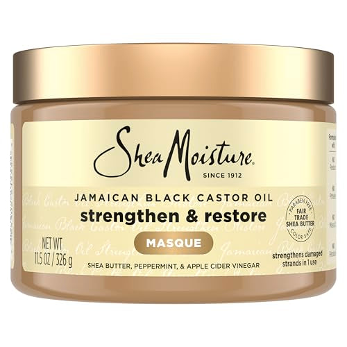 SheaMoisture Jamaican Black Castor Oil Treatment Masque Jamaican Black Castor Oil For Dry Hair Paraben Free Hair Mask 11.5 oz