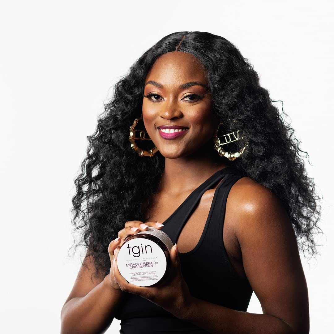 tgin Miracle RepaiRx Strengthening CPR Protein Treatment & Deep Hydrating Hair Mask, for Curly, Coily and Wavy Hair, Repairs, Protects, and Restores
